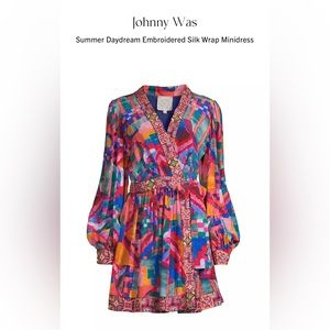 Johnny Was NWT Summer Daydream Silk Mini Dress